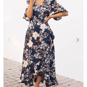 Navy floral dress